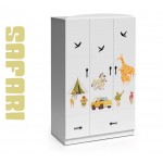 Dulap SAFARI 3 usi - Camere de Copii Premium MDF High Gloss - Tema Jungla Safari Dulap SAFARI 3 usi - Camere de Copii Premium MDF High Gloss - Tema Jungla Safari